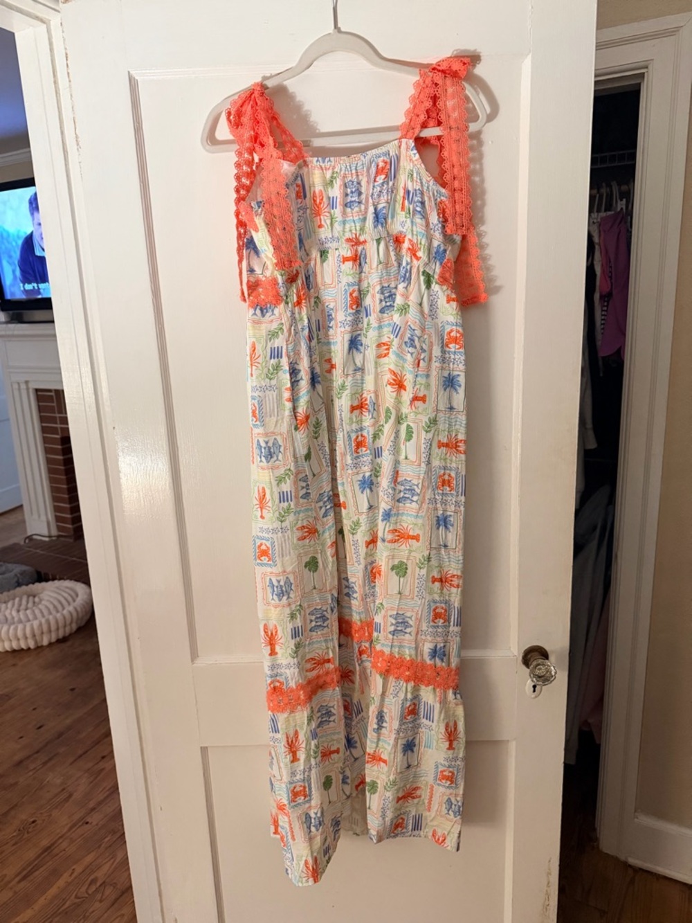 🧡 Simply Southern Coastal Print Maxi Dress – Size Large 🧡 - Picture 4 of 4